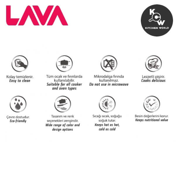 หม้อตุ๋นเหล็กหล่อขนาดเล็ก LAVA CW1685-BK ขนาด 10 ซม. สีดำ_10